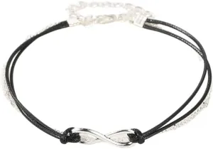 Black Anklet Chains for Women Layered Silver Gold Cubic Zirconia Infinity Charm Anklet Bracelet Boho Leather Delicate Summer Beach Jewelry