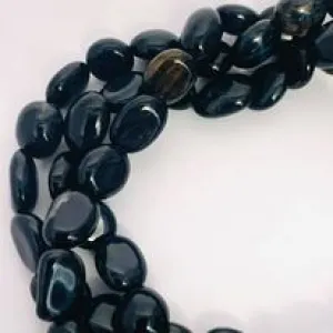 Blue Tiger's Eye Polished Pebble Anklet/Bracelet