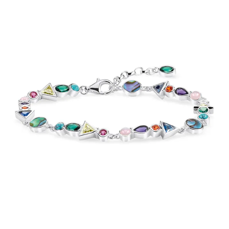 Boho-inspired Colorful Geometric Rhinestone Shaped Bracelets