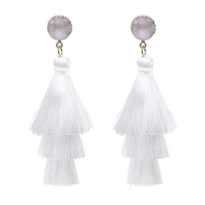 Boho Womens Vintage Tassel Earrings