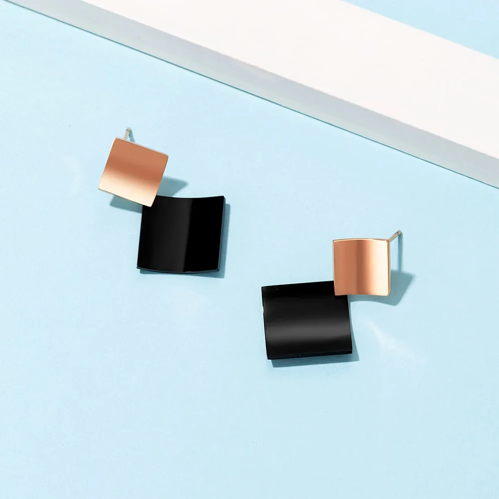 Boxed Glamourous Geometric Earrings and Bracelet Set