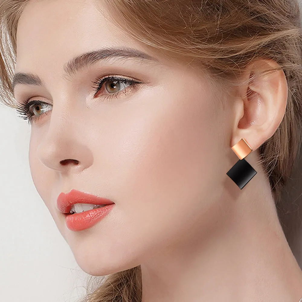 Boxed Glamourous Geometric Earrings and Bracelet Set