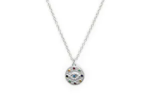 Bramble CZ Evil Eye Sterling Silver Necklace