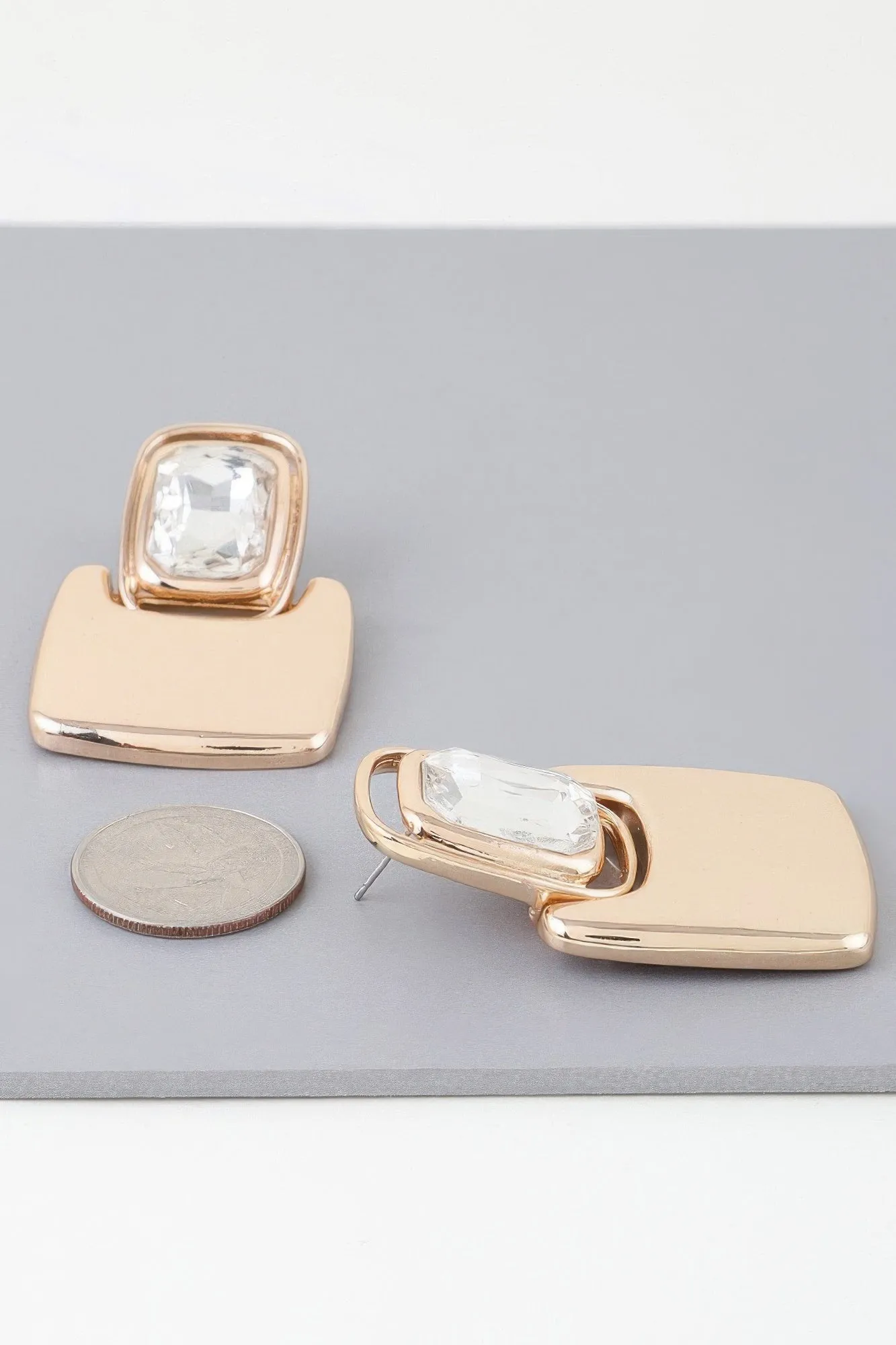 Bright Cubic Jewel Drop Earrings