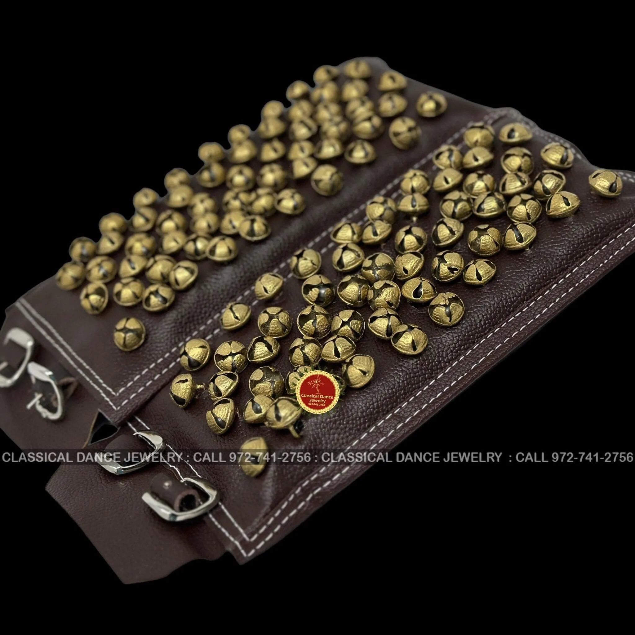 Brown Leather BELLS | salangai Ghungroo anklets Payal | Bharatanatyam, Kuchipudi, Kathak | Classical Dance Jewelry