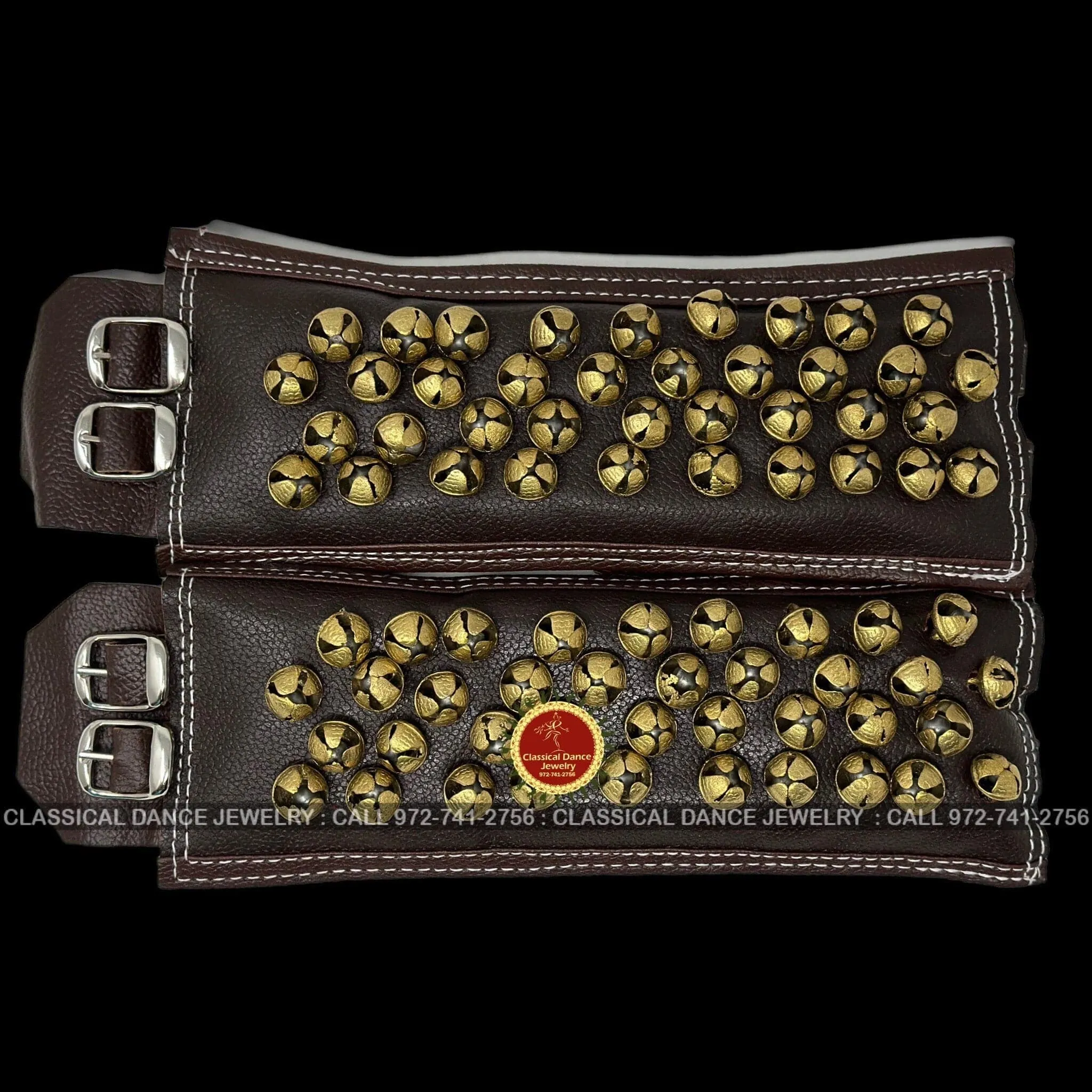 Brown Leather BELLS | salangai Ghungroo anklets Payal | Bharatanatyam, Kuchipudi, Kathak | Classical Dance Jewelry
