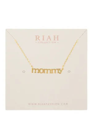 Cast "Mommy" Pave Necklace