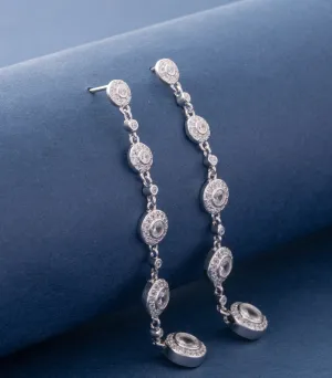 Chain Of Shield Earrings (Silver)