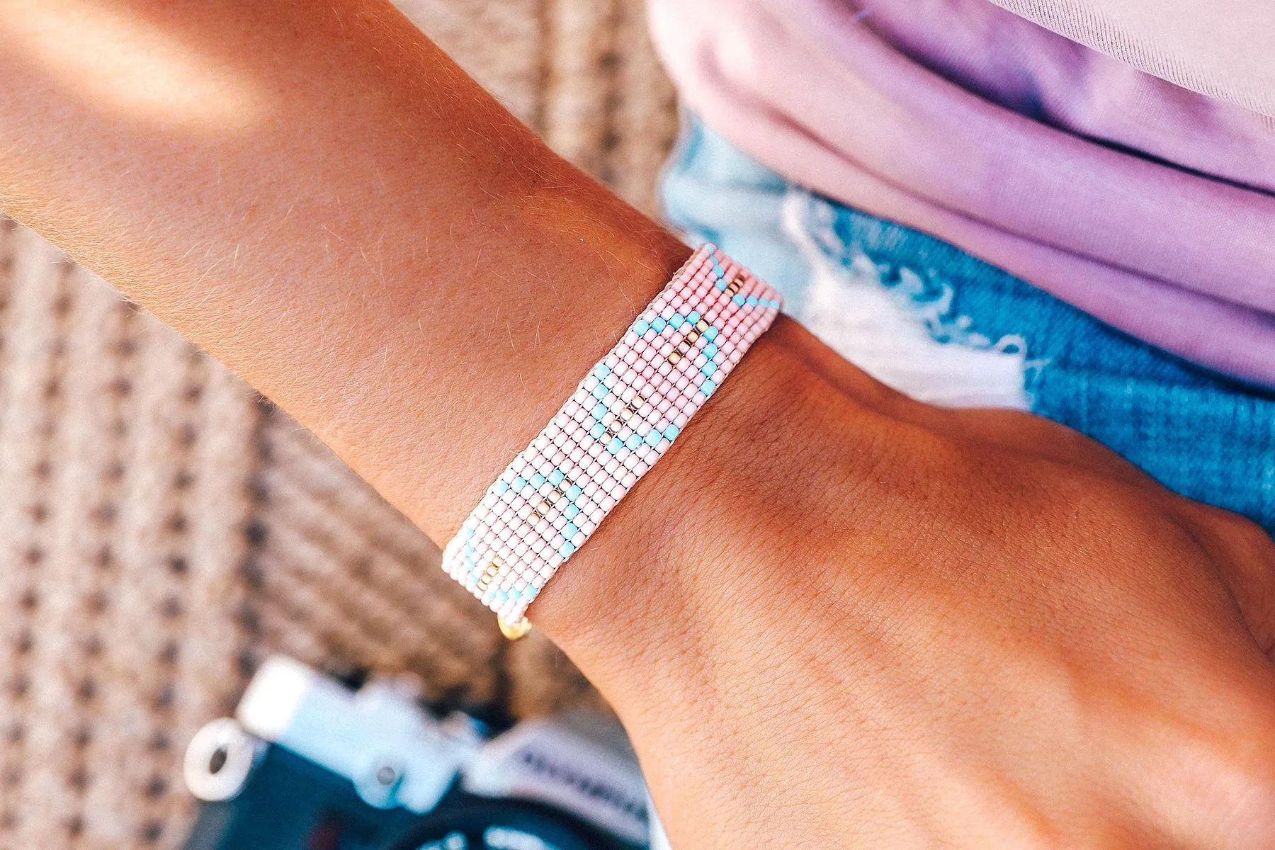 Chevron Beaded Bracelet