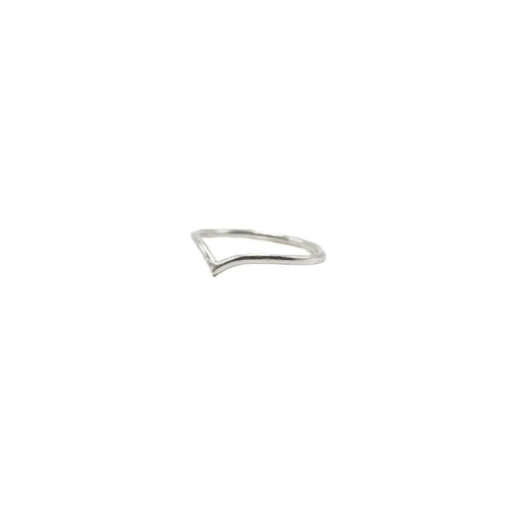 Chevron Ring in Sterling Silver