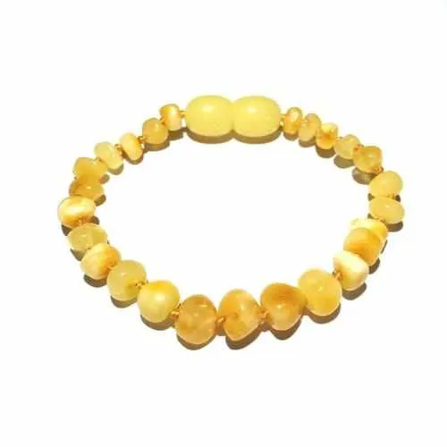 Child Ambrosia Polished Butterscotch Baltic Amber Anklet Bracelet
