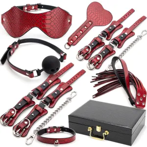 Cobra Luxury Bondage Set with Dual Whip Options