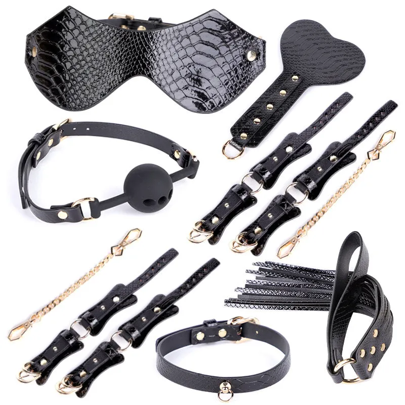 Cobra Luxury Bondage Set with Dual Whip Options