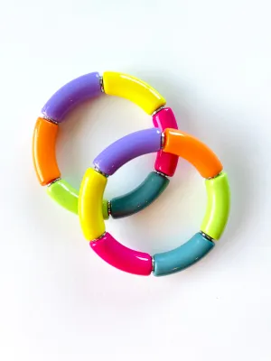 Colorful Bamboo Style Stretch Bracelets