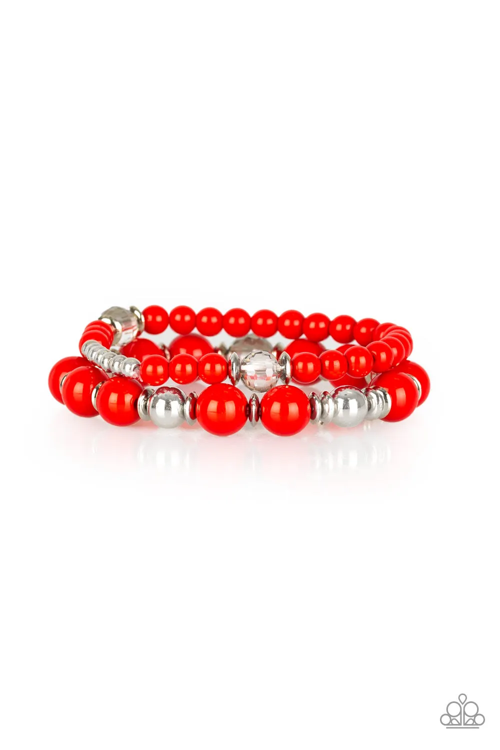 Colorful Collisions - Red - Bracelet