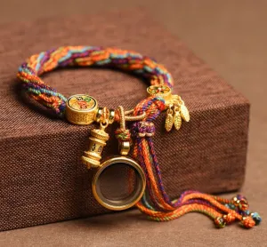 Colorful String Bracelet - Om Mani Padme Hum Reincarnation Knot Design