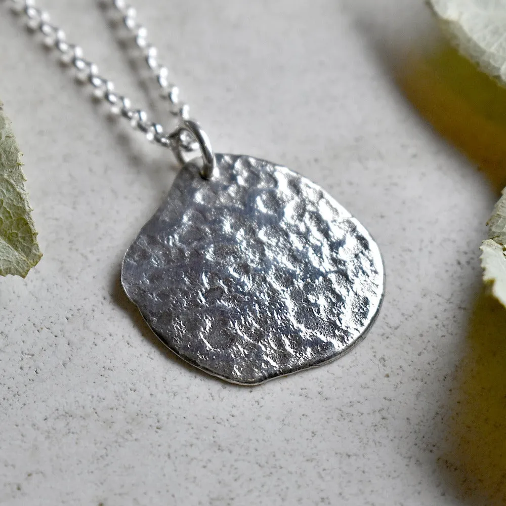 'Concrete' Patterned Pendant Necklace