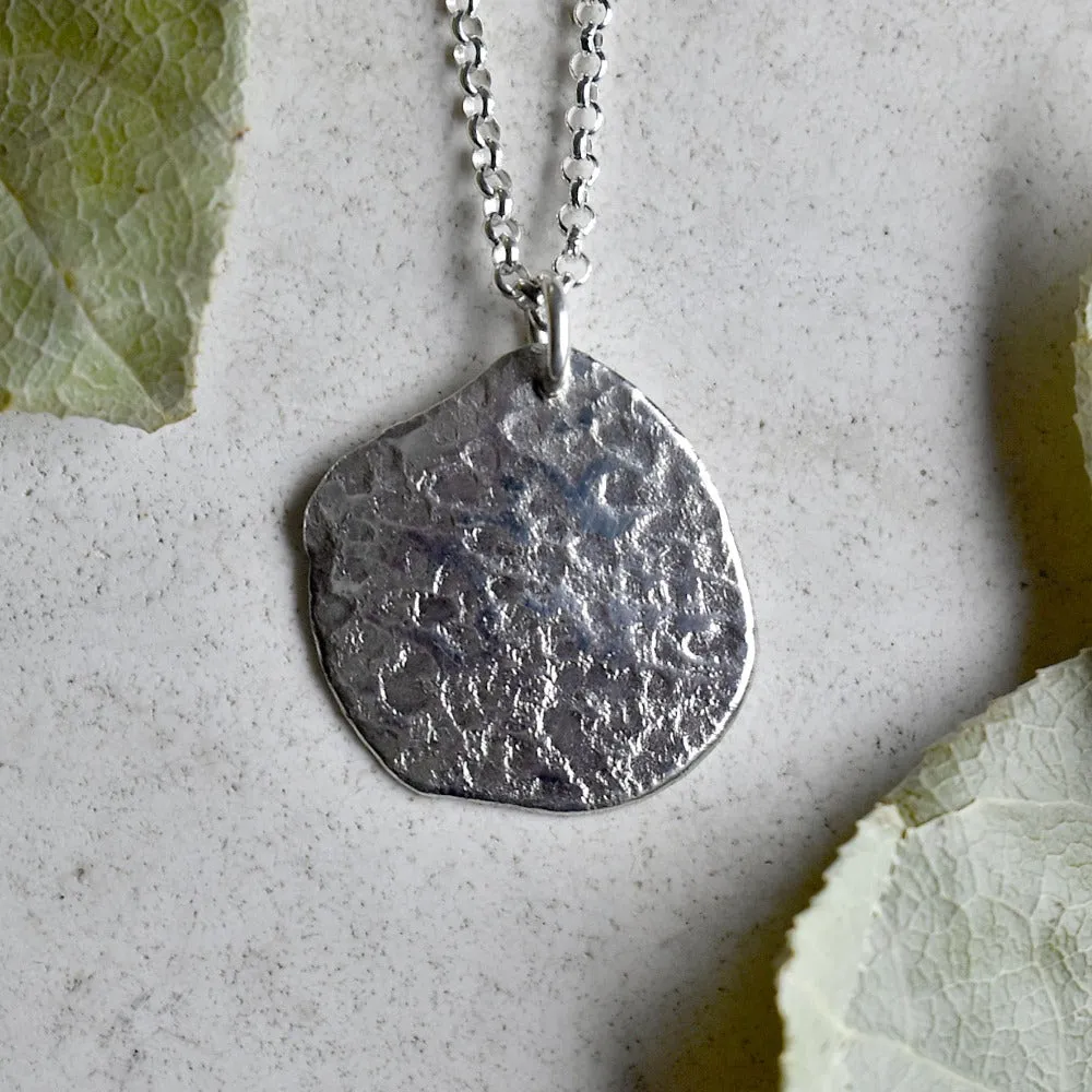 'Concrete' Patterned Pendant Necklace