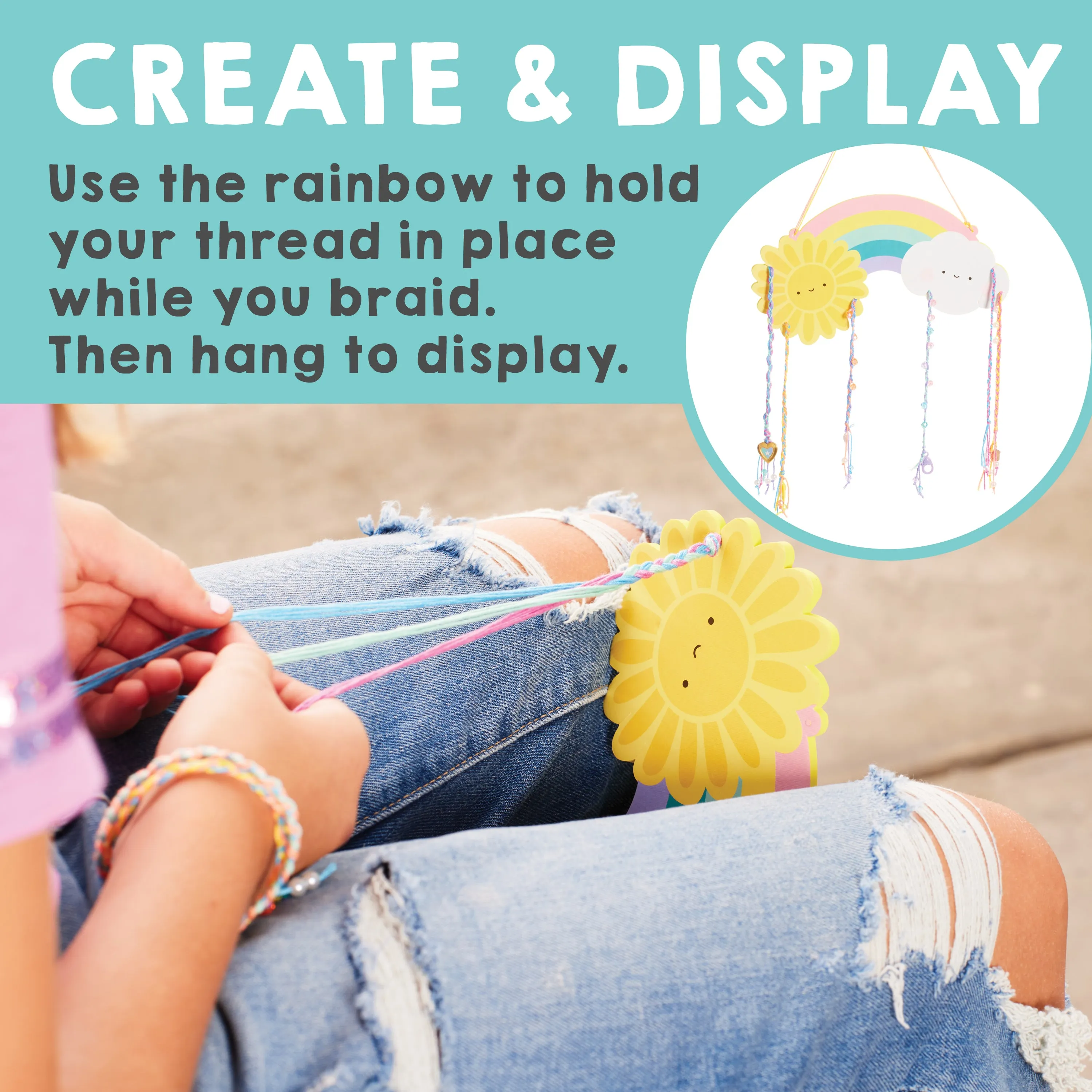 Creativity for Kids Rainbow Friendship Bracelets Craft Kit