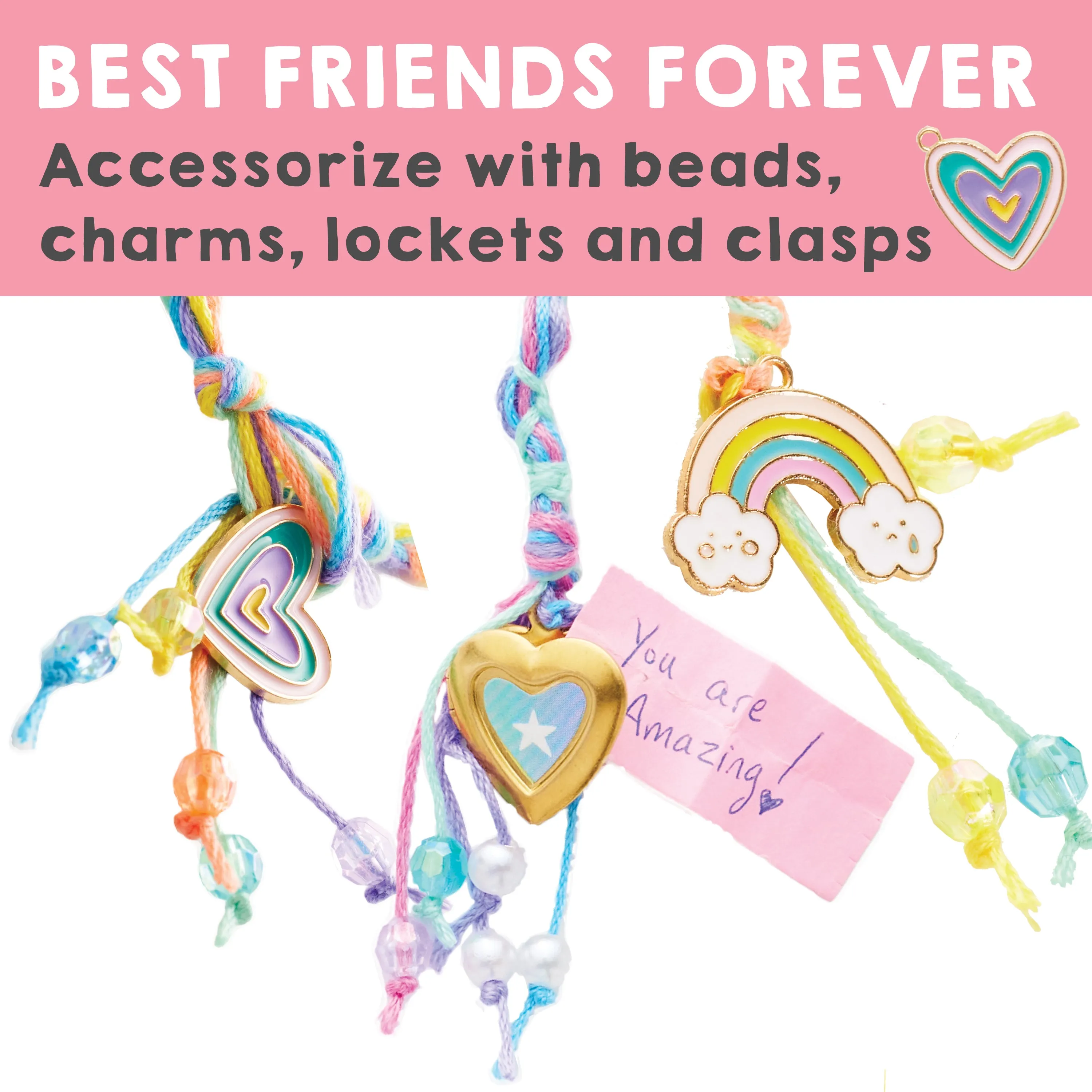 Creativity for Kids Rainbow Friendship Bracelets Craft Kit