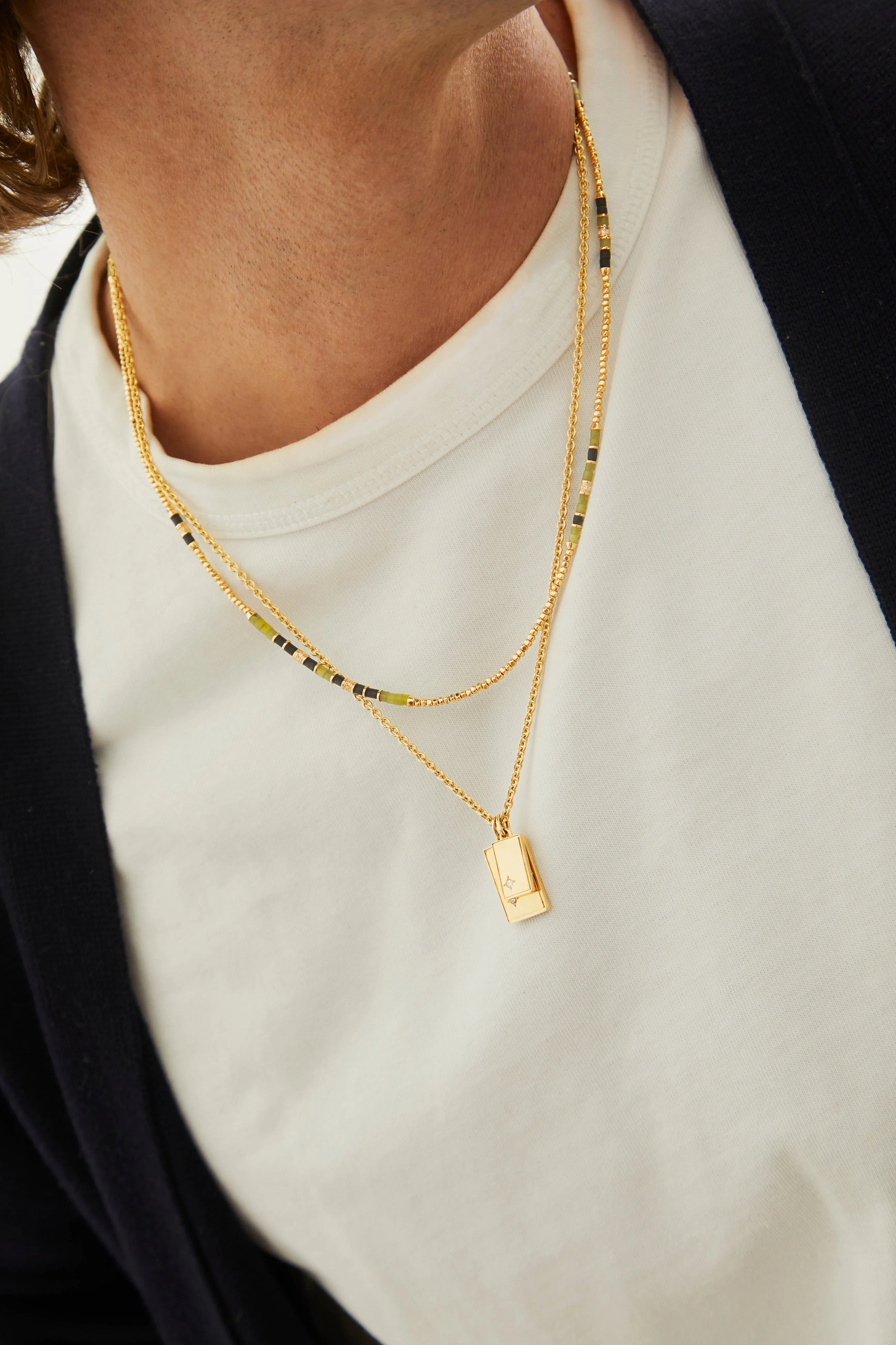 Creosote Necklace/Bracelet | Afghan Jade I Yellow Gold
