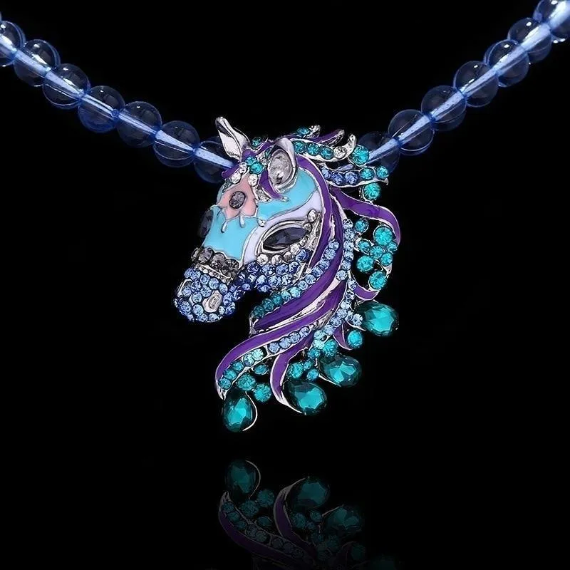 Crystal Horse Necklace
