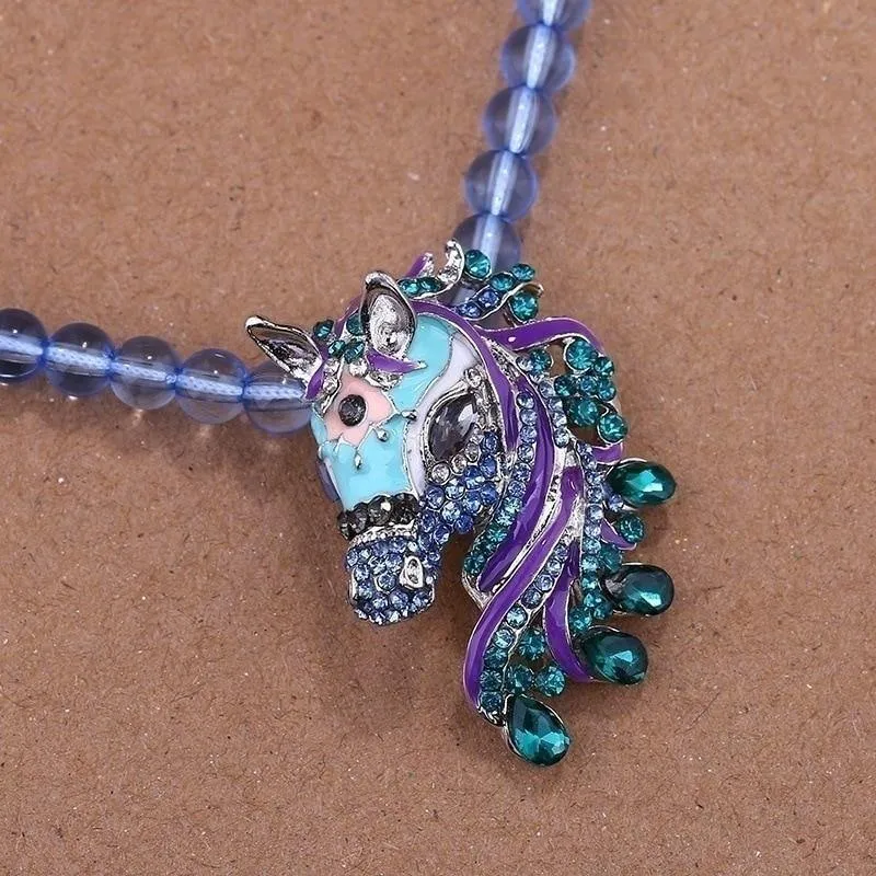 Crystal Horse Necklace