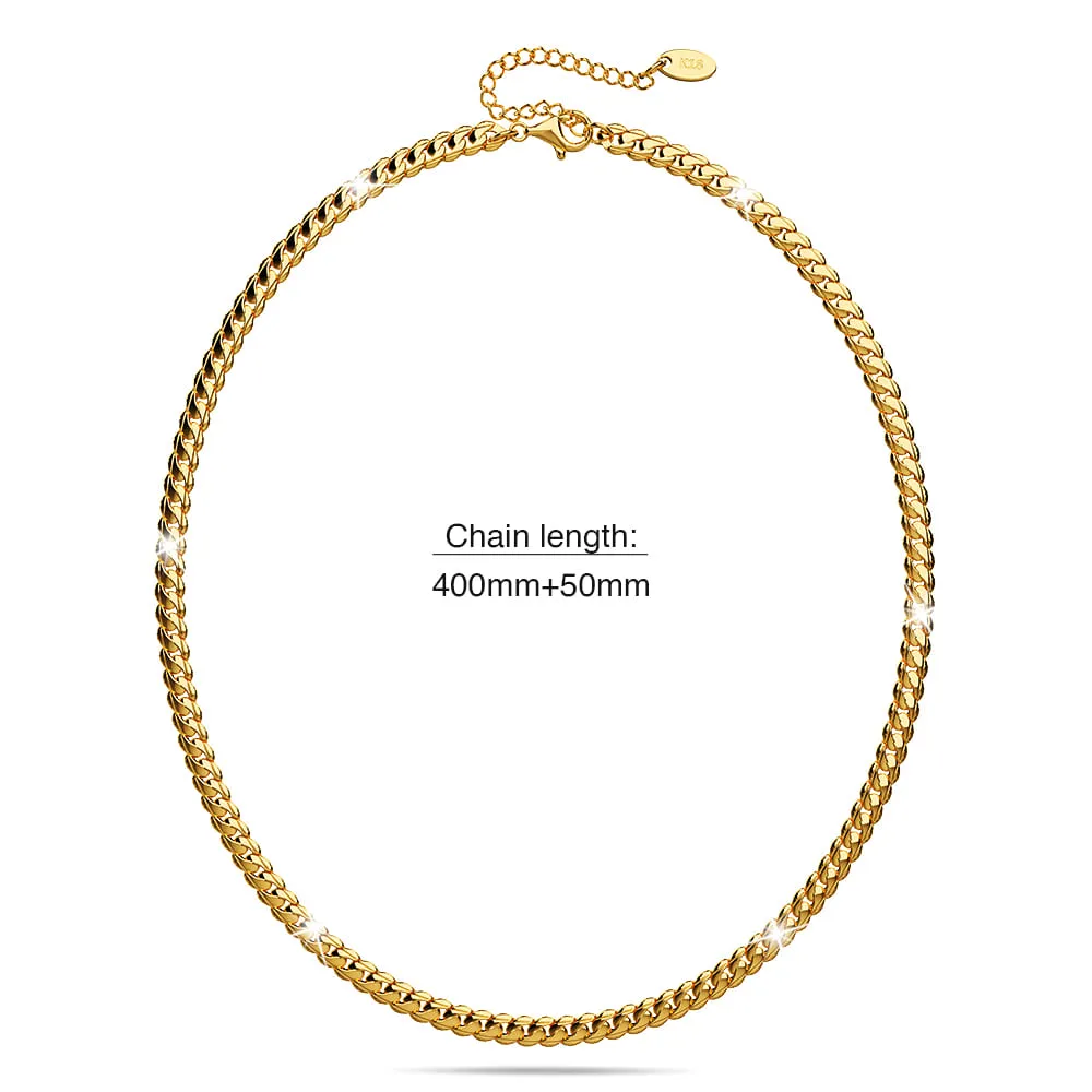 Cuban Chain Necklace in Gold