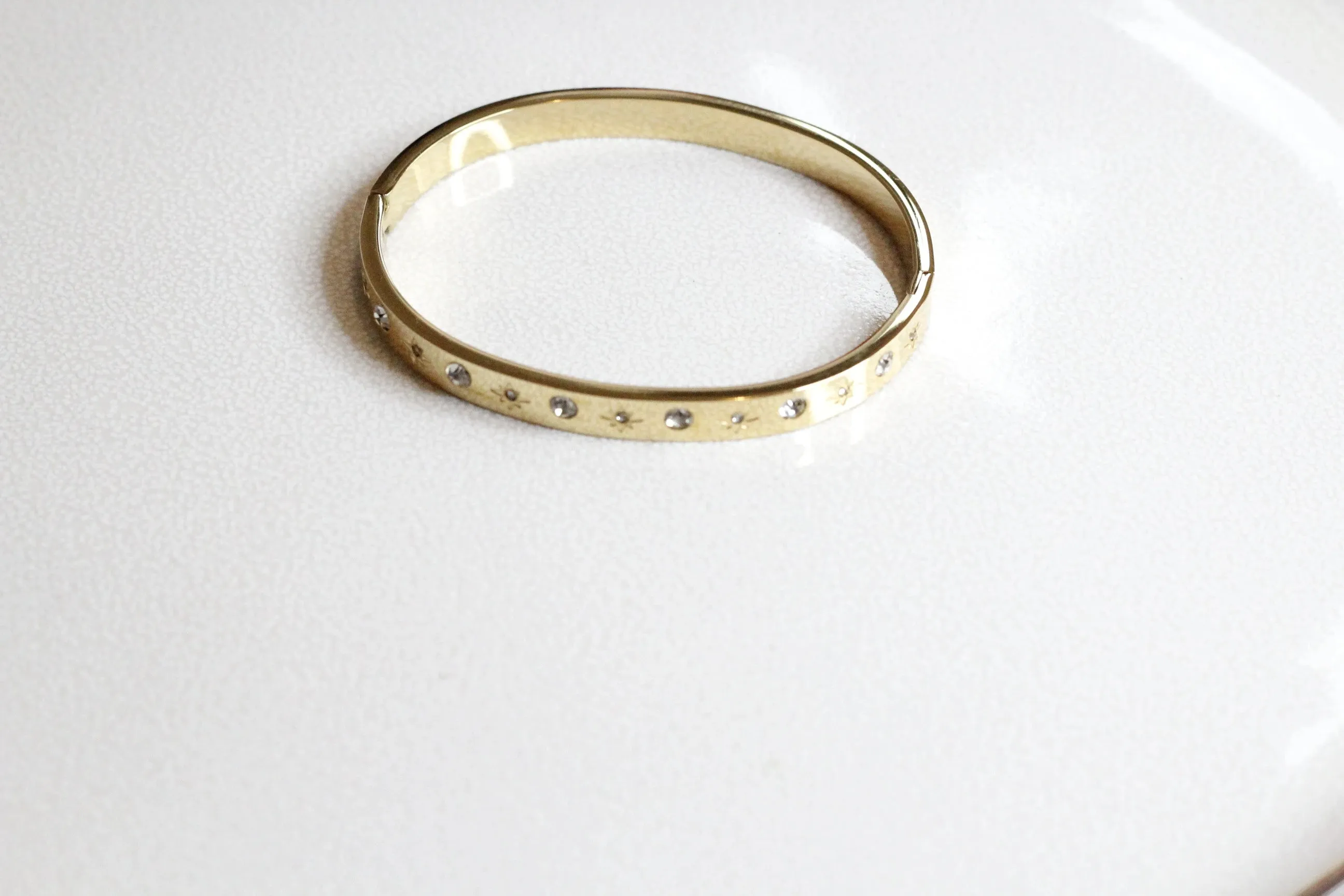 Cubic Zirconia Gold Bangles Bracelets for Women