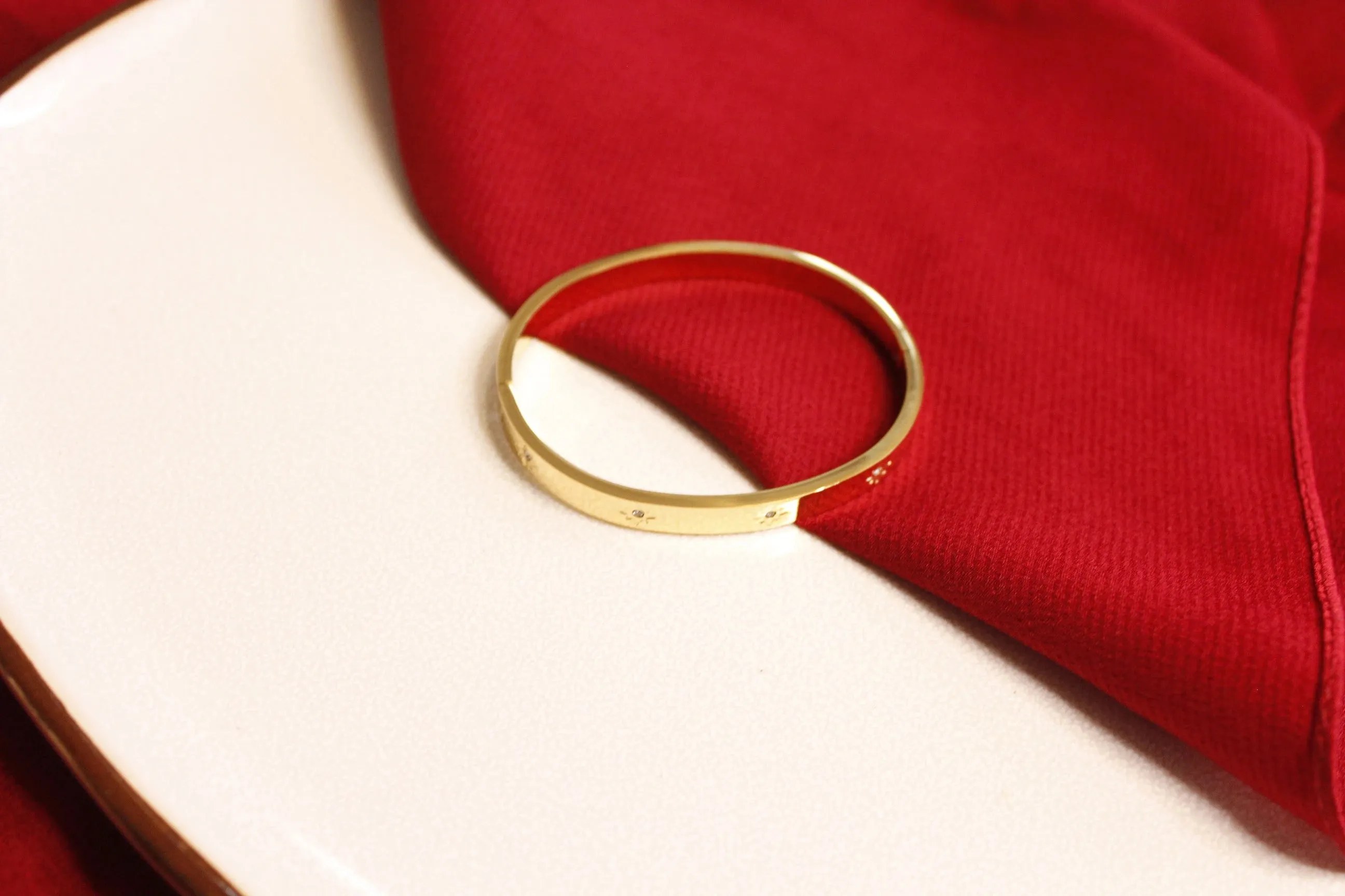 Cubic Zirconia Gold Bangles Bracelets for Women