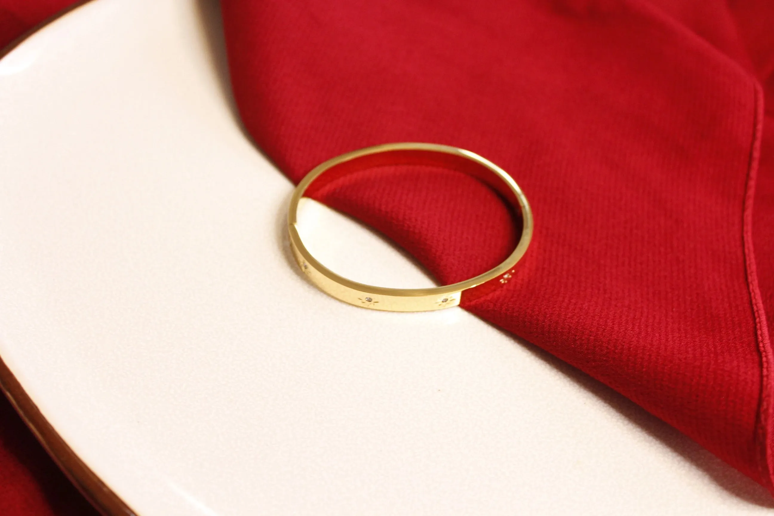 Cubic Zirconia Gold Bangles Bracelets for Women
