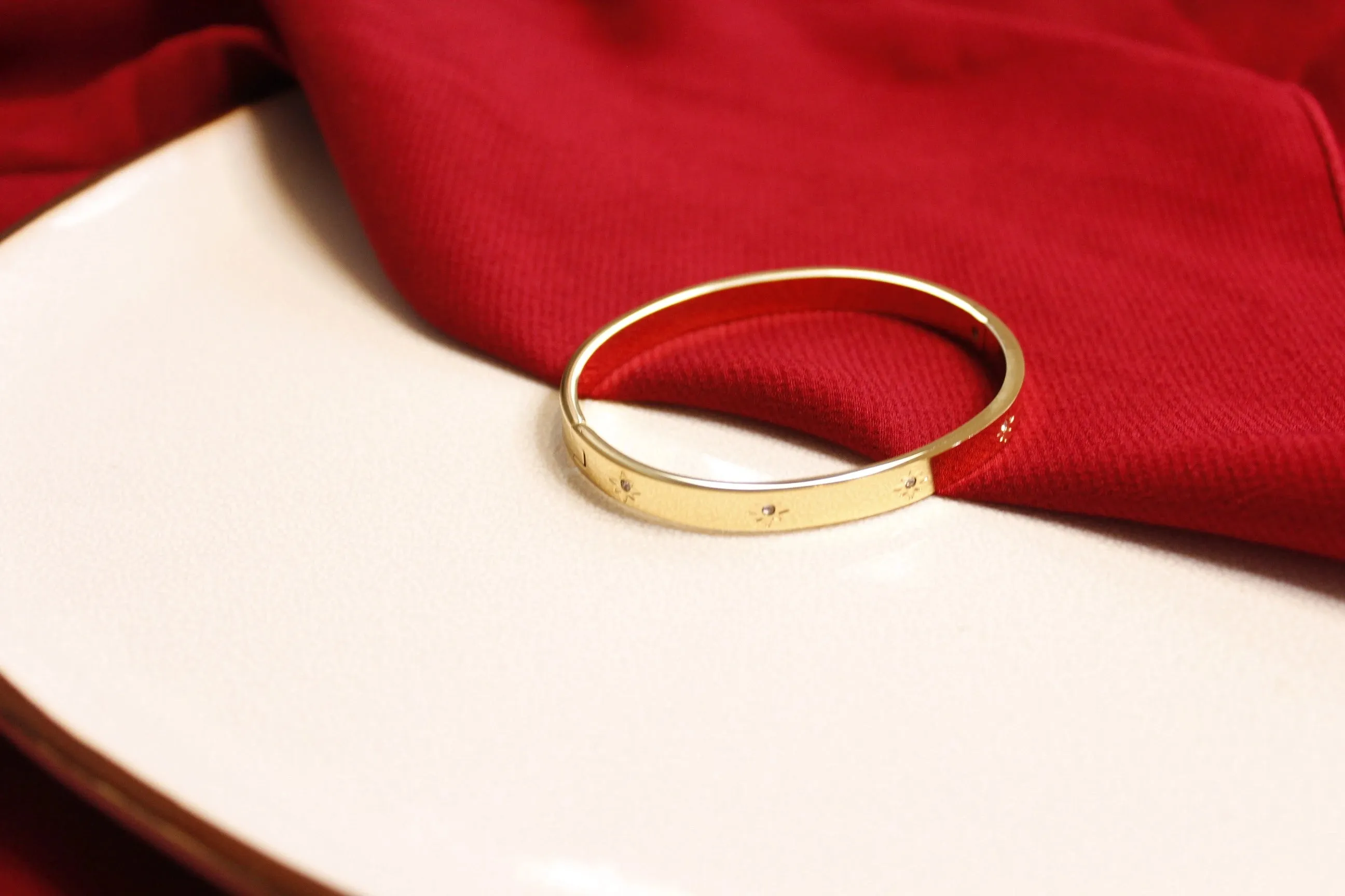 Cubic Zirconia Gold Bangles Bracelets for Women
