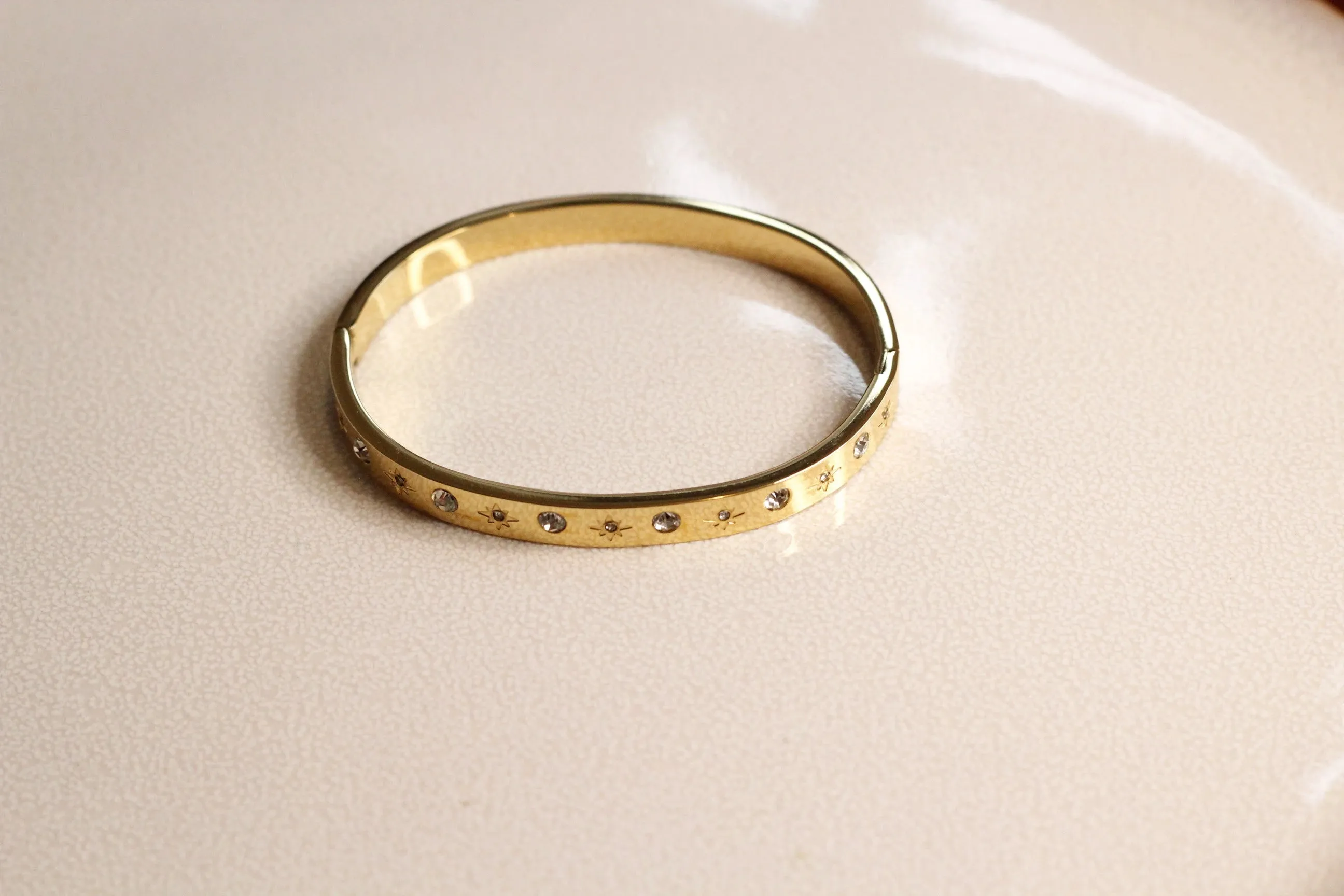 Cubic Zirconia Gold Bangles Bracelets for Women