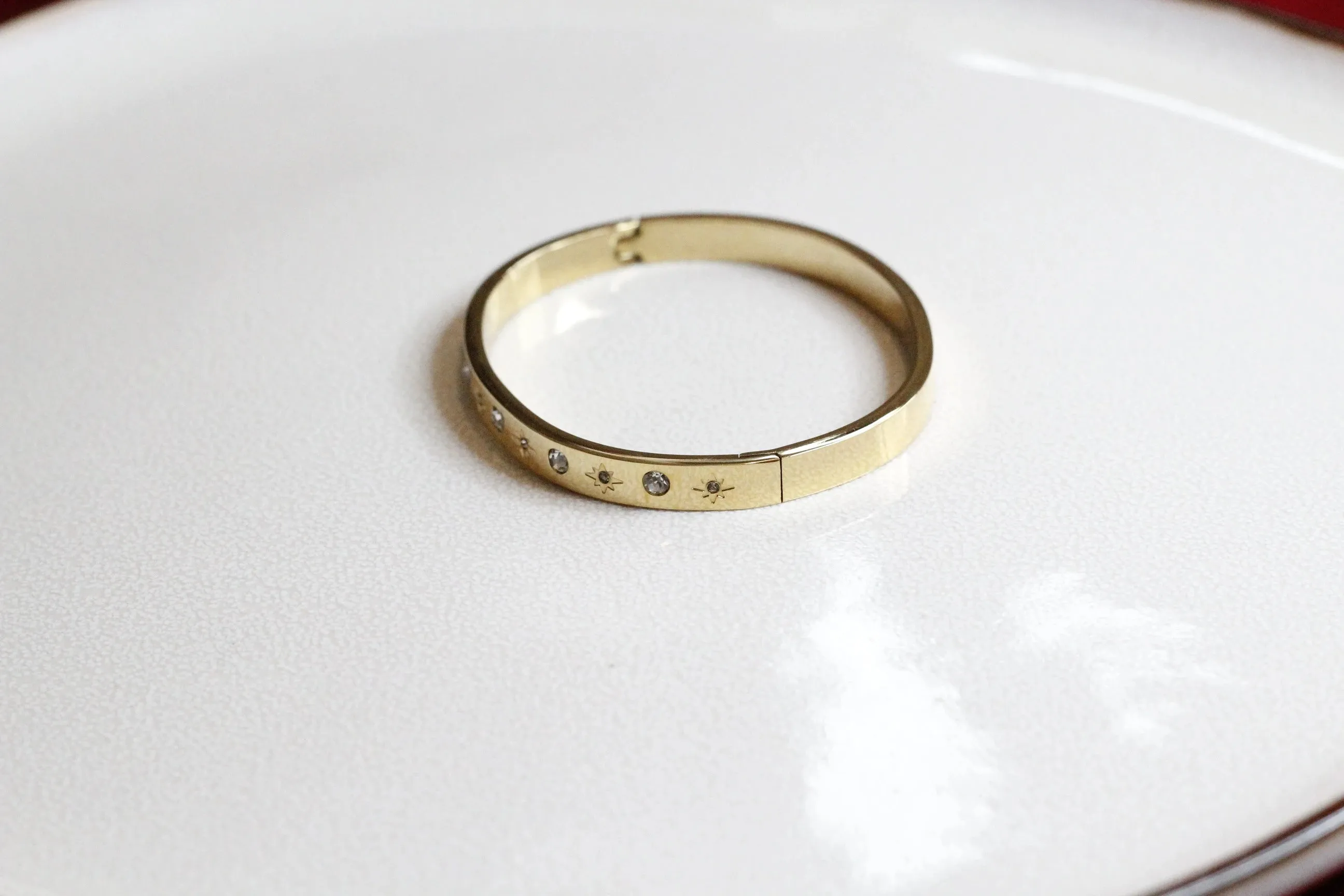 Cubic Zirconia Gold Bangles Bracelets for Women