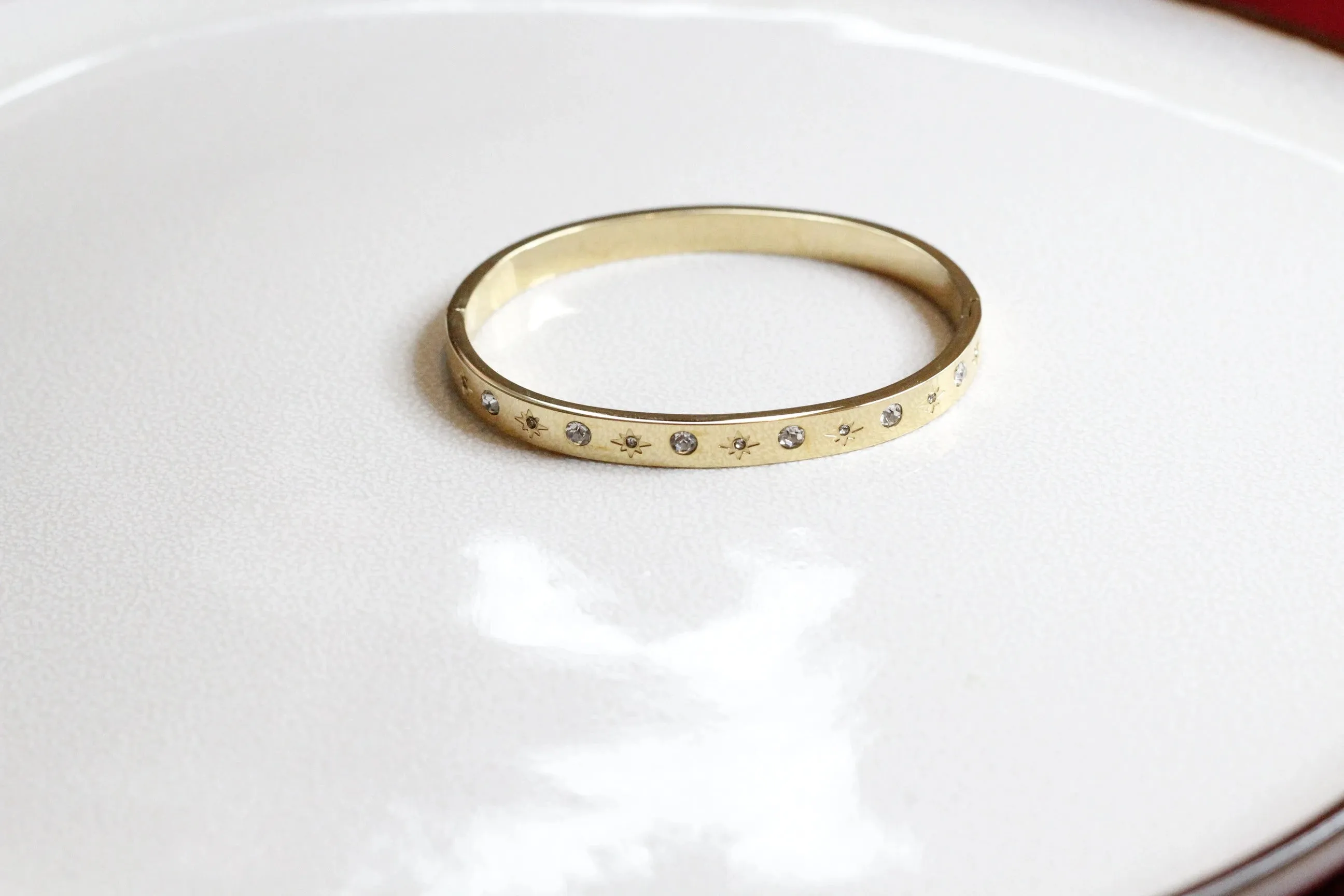 Cubic Zirconia Gold Bangles Bracelets for Women