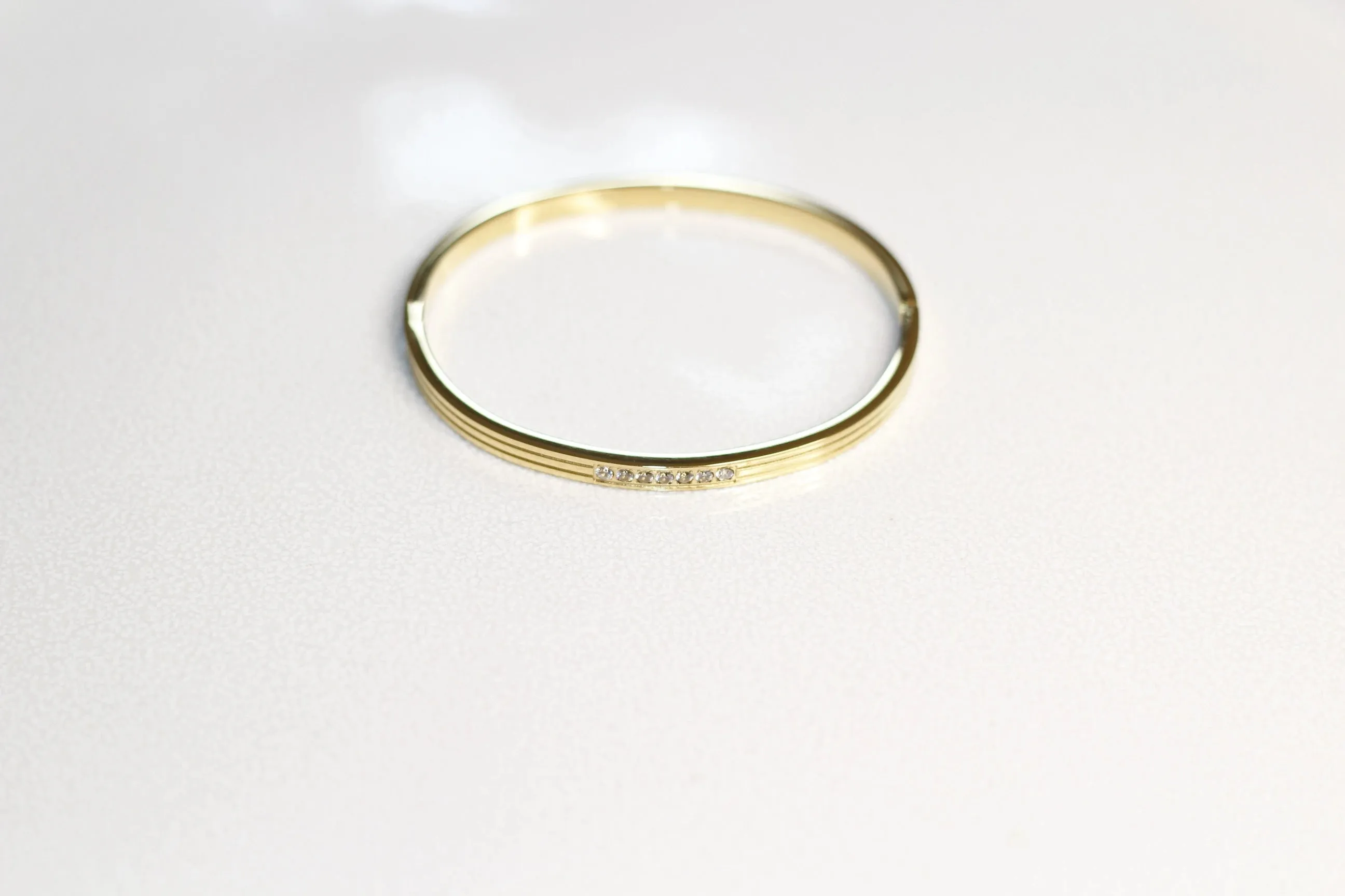 Cubic Zirconia Gold Bangles Bracelets for Women