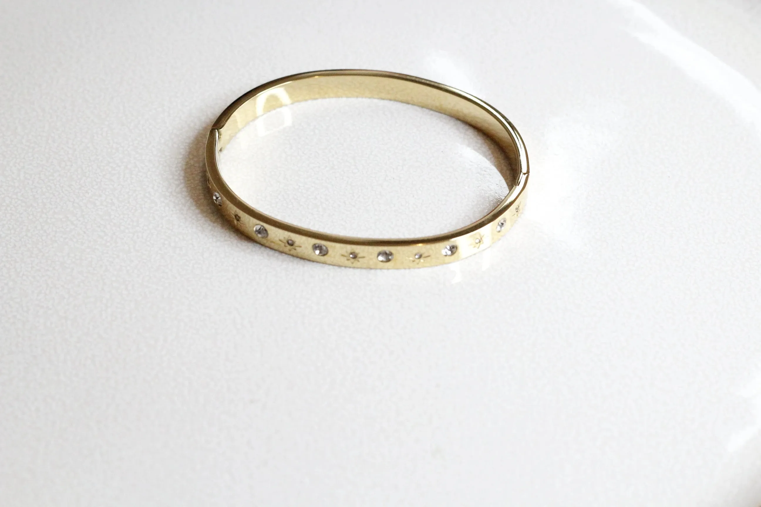 Cubic Zirconia Gold Bangles Bracelets for Women