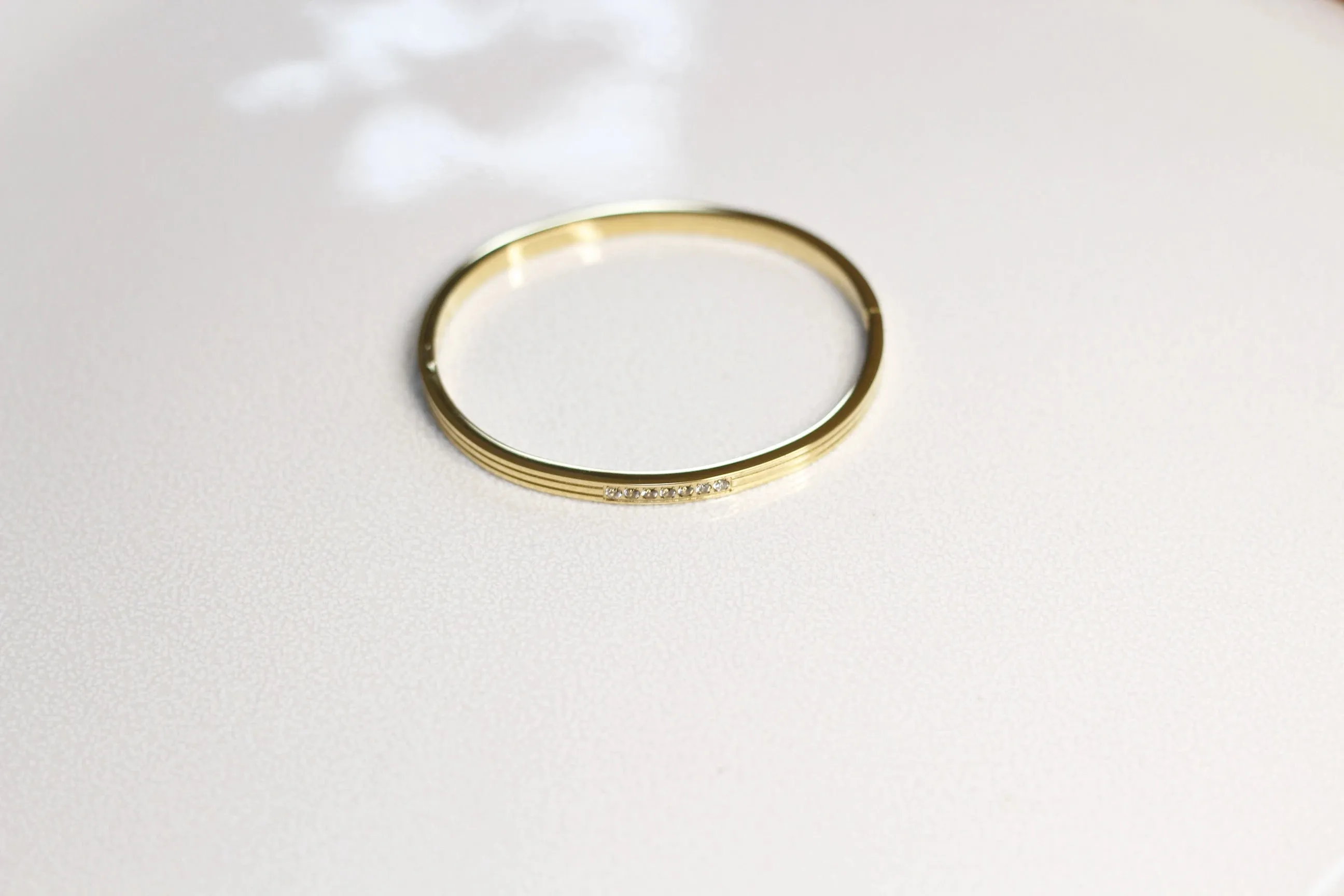 Cubic Zirconia Gold Bangles Bracelets for Women
