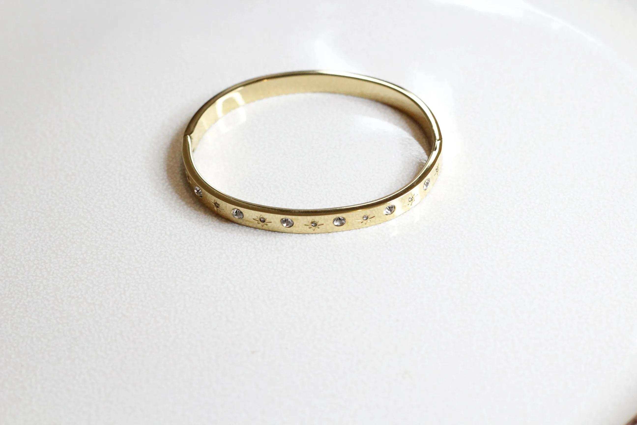 Cubic Zirconia Gold Bangles Bracelets for Women