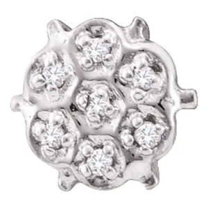 Dazzling 10kt White Gold Diamond Cluster Stud Earrings