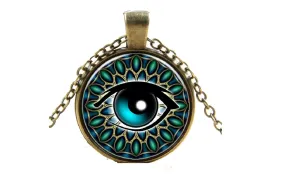 Devil's Eye Gem Pendant Necklace