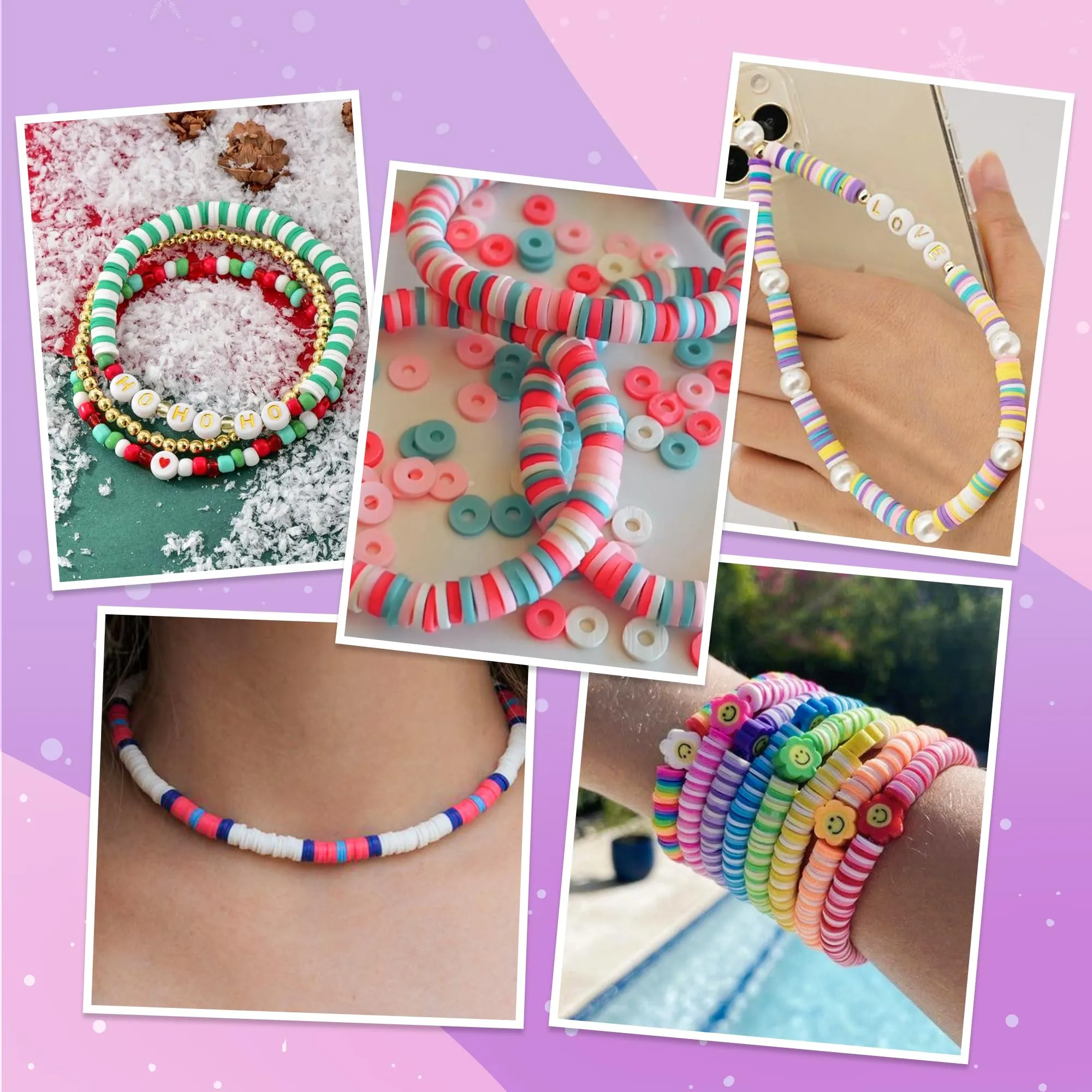 Do it yourself beads for bracelets craft set, with letter beads