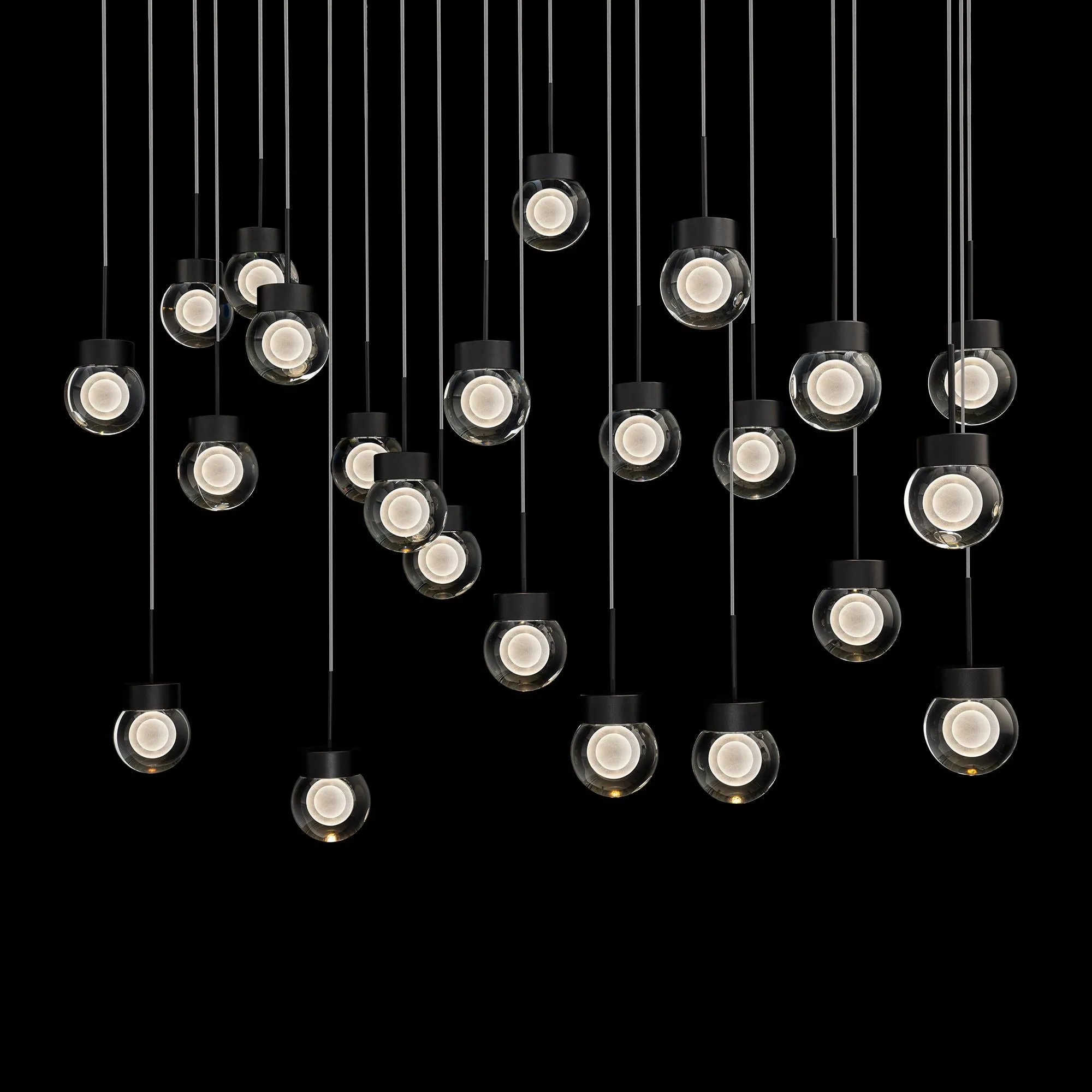 Double Bubble 23-Light 54" LED Linear Multi Pendant