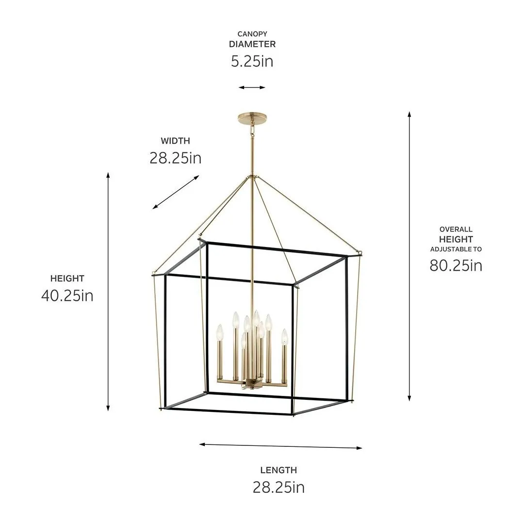 Eisley 40.25" 8-Light Foyer Pendant