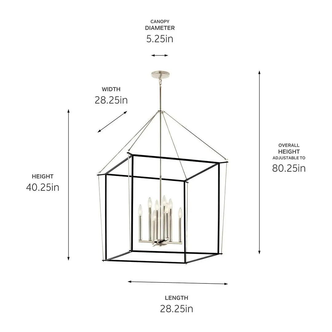 Eisley 40.25" 8-Light Foyer Pendant