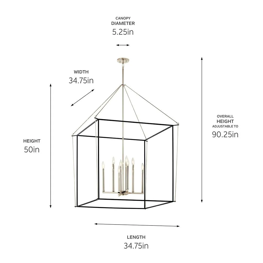 Eisley 50" 8-Light 2-Tier Foyer Pendant