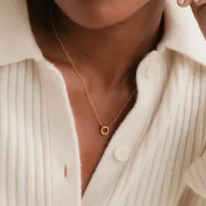 Elegant Interlocking Charm Necklace