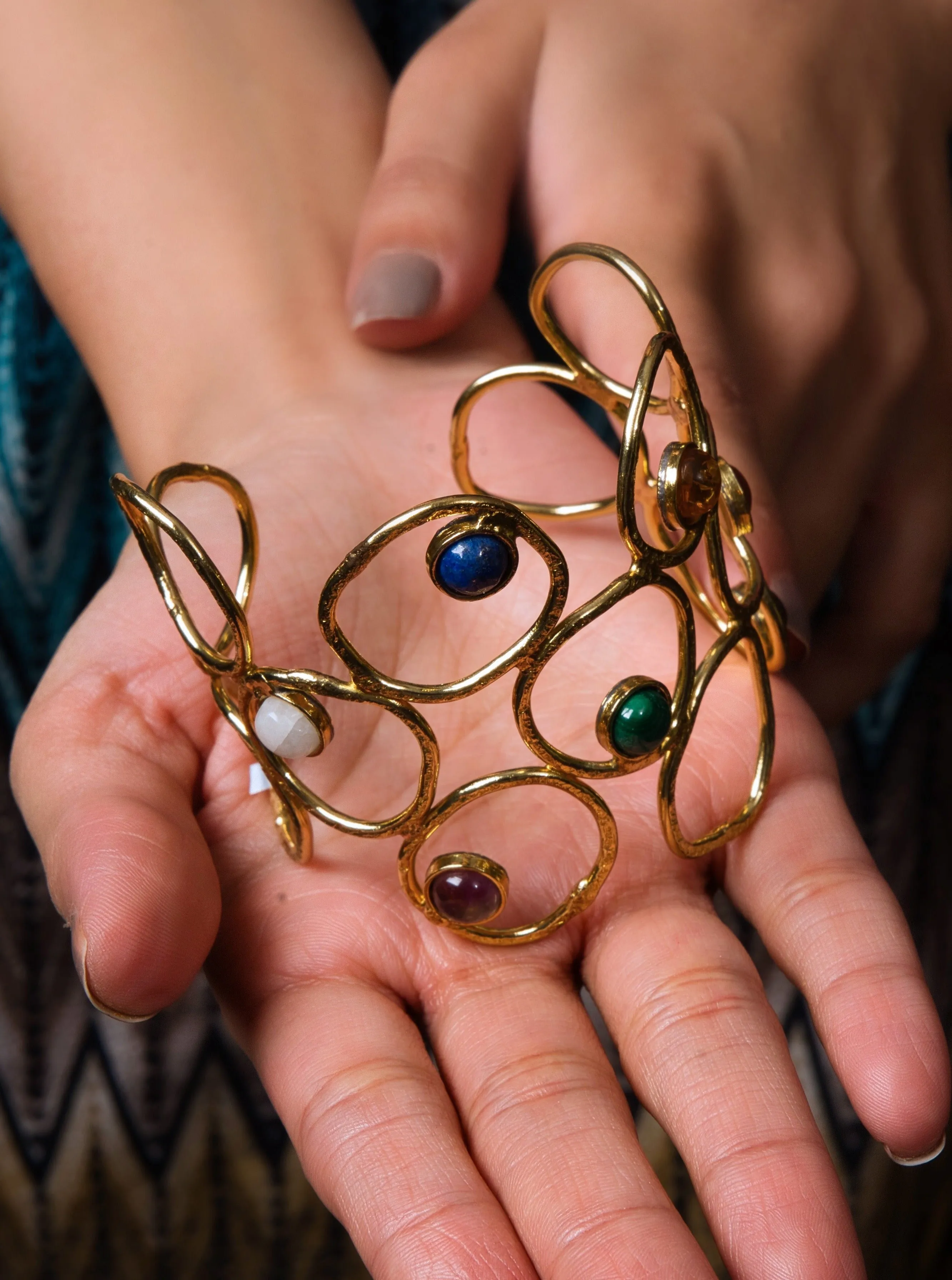 Elegant stone Adorned Cuff