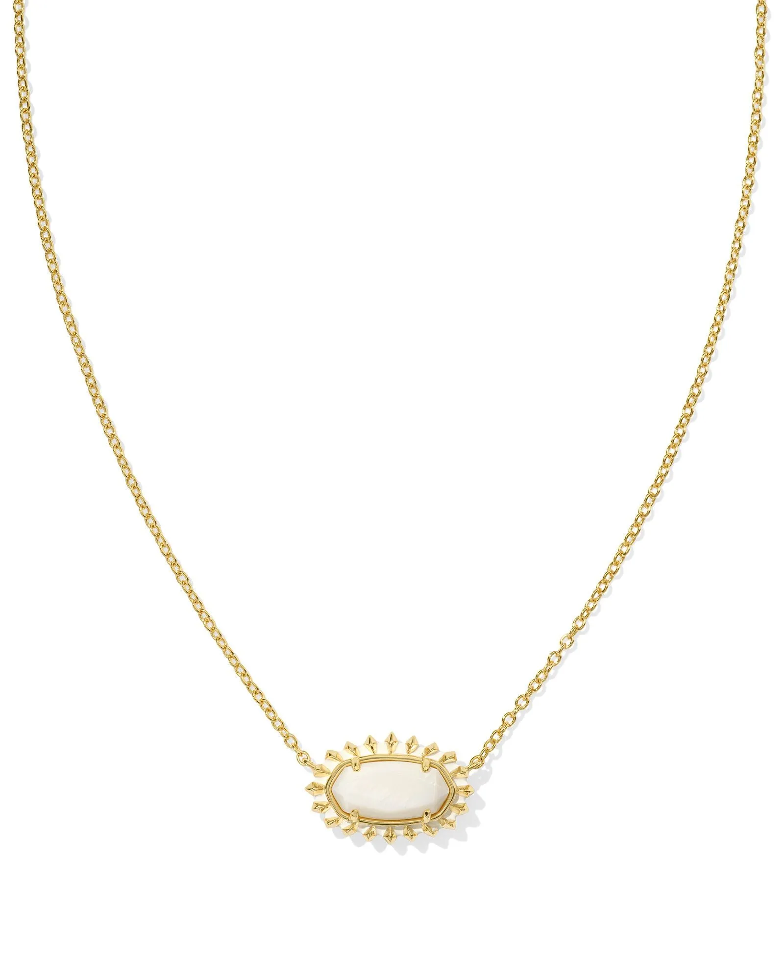 Elisa Color Burst Frame Short Pendant Necklace