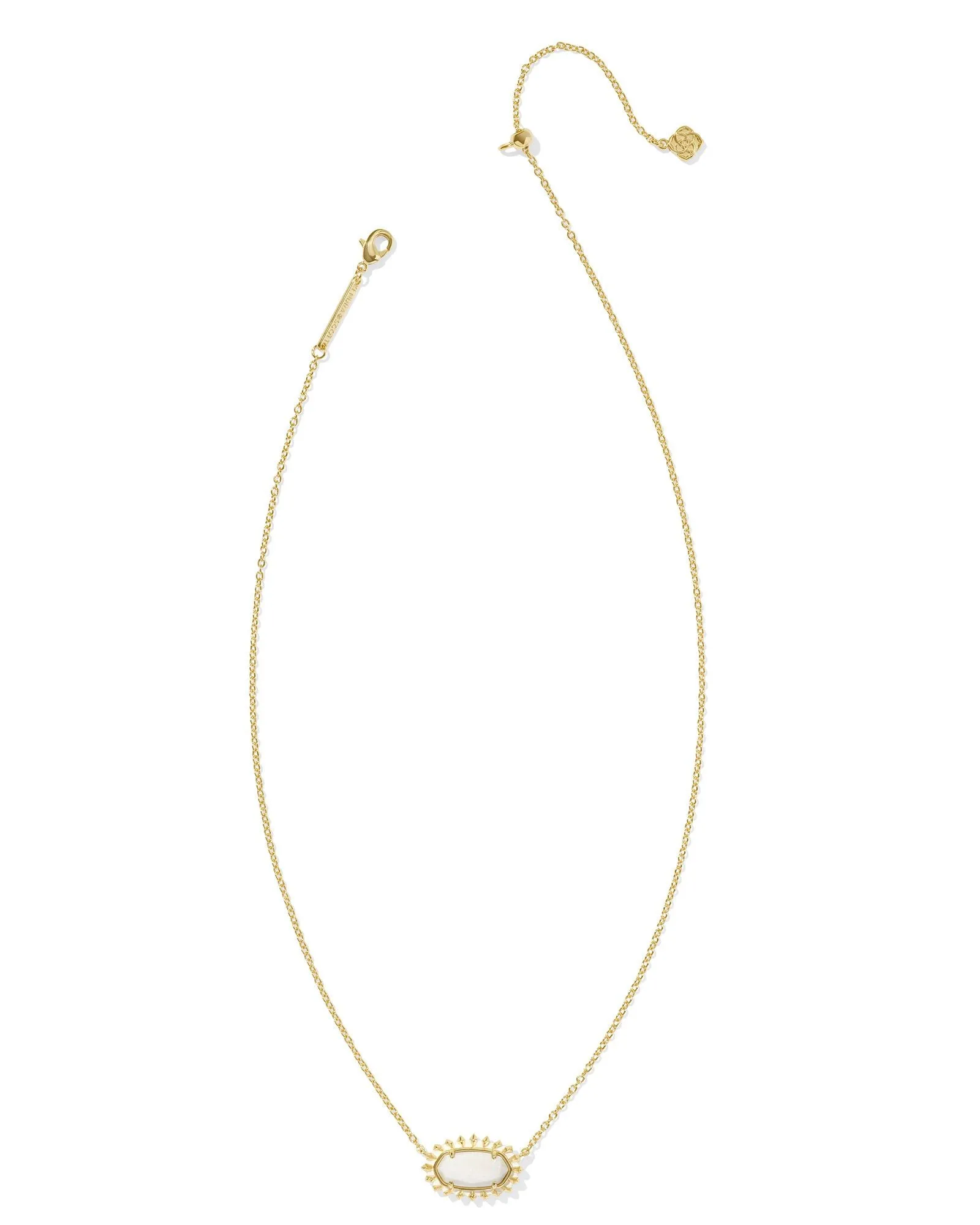 Elisa Color Burst Frame Short Pendant Necklace